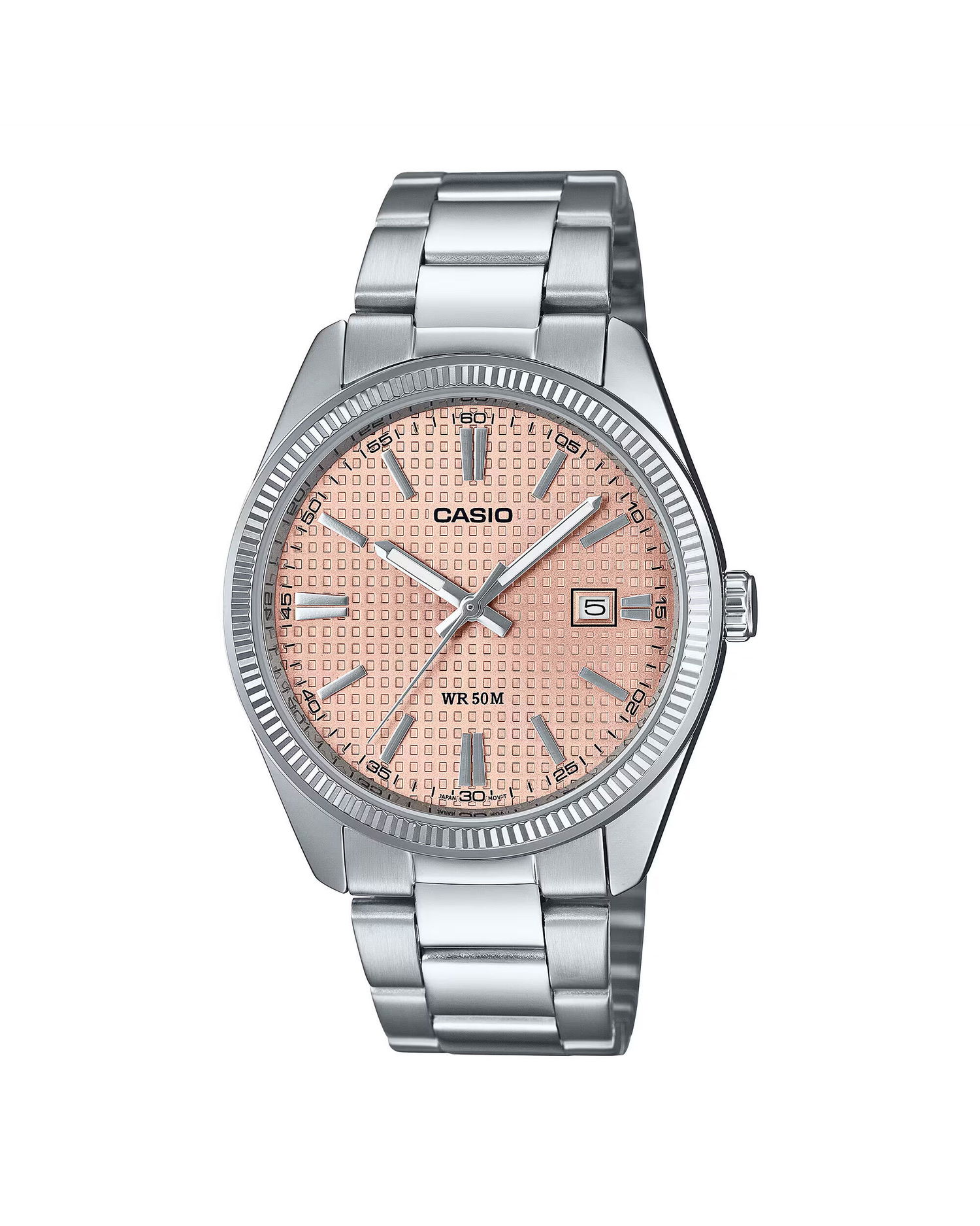 Hodinky CASIO Stainless Steel Watch With Light Pink Dial Metalická | MTP-1302PE-4AVEF, 0