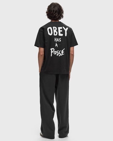 Tričko OBEY Posse Print T-Shirt Čierna | 166913915-VBL, 1