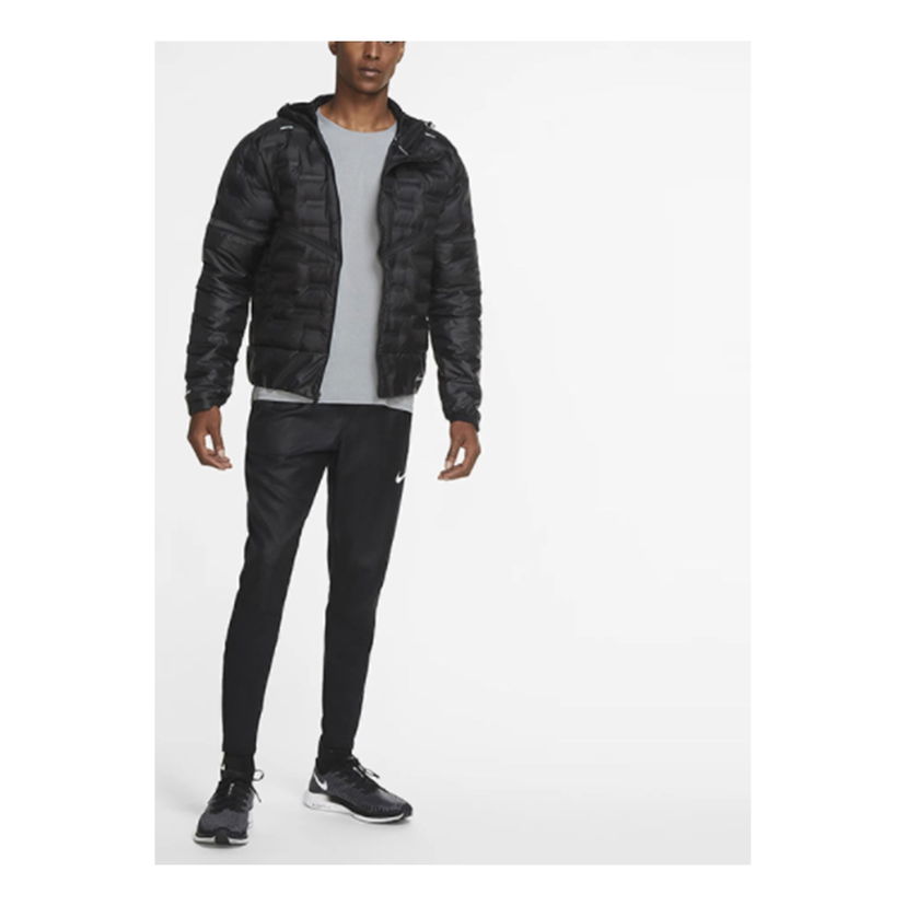 Prešívaná bunda Nike Reflective Logo Running Down Jacket Čierna | CU7793-010