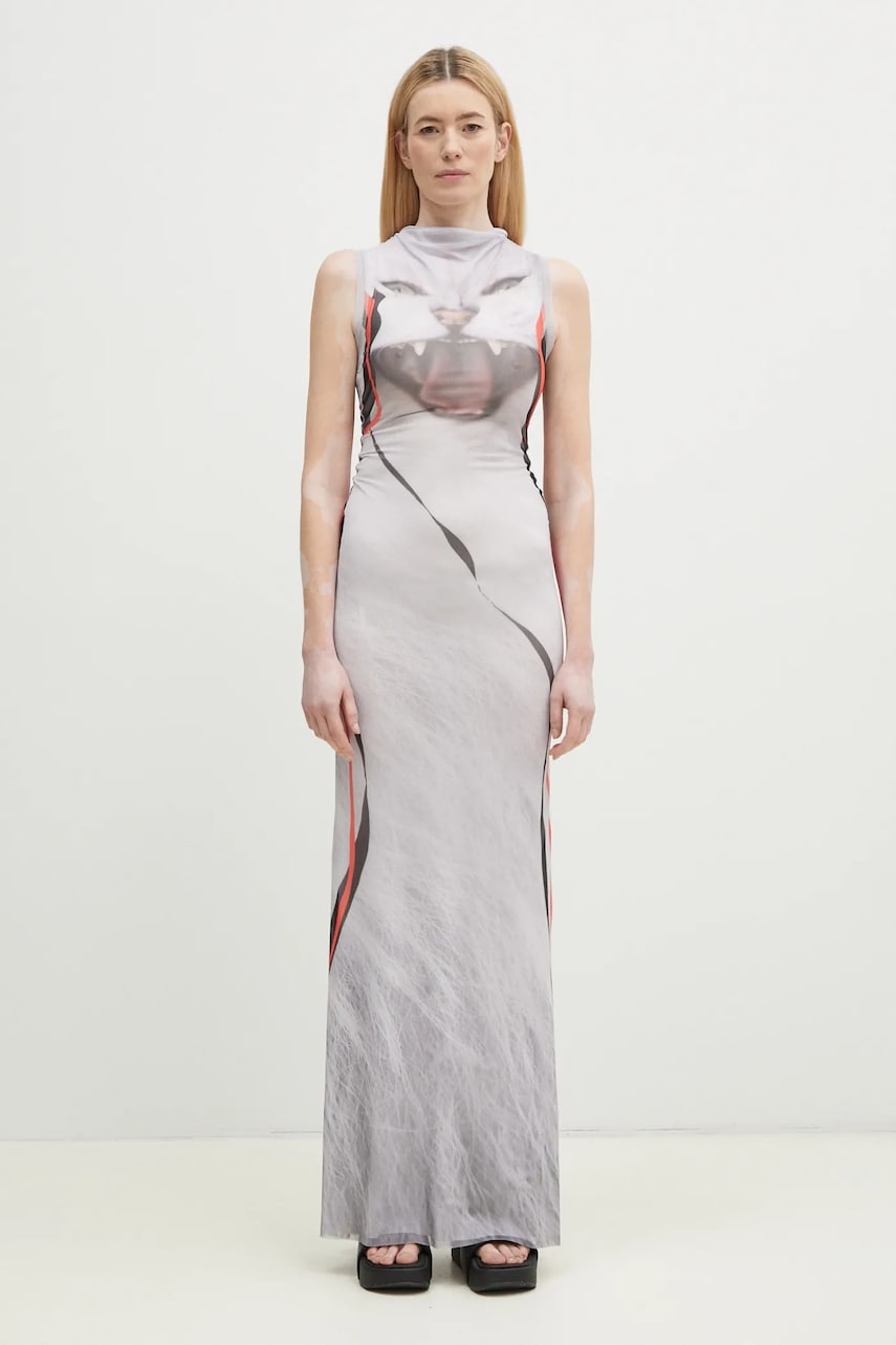 Šaty Ottolinger Ottolinger Mesh Maxi Dress Šedá | 101.500301.02, 0