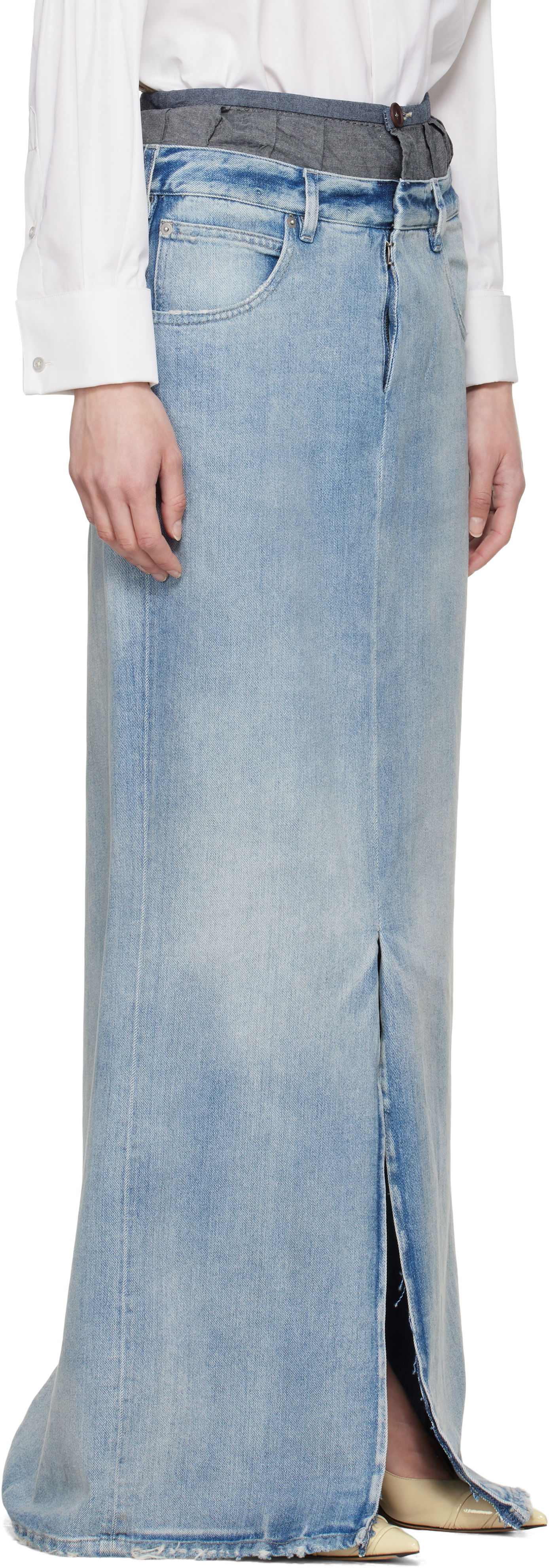 Sukňa Maison Margiela Maison Margiela Blue 'Anonymity Of The Lining' Denim Maxi Skirt Modrá | S51MI0006 S30383, 1