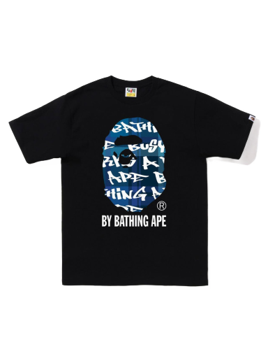 Tričko BAPE Graffiti Check By Bathing Ape Tee Čierna | 1I80-110-042