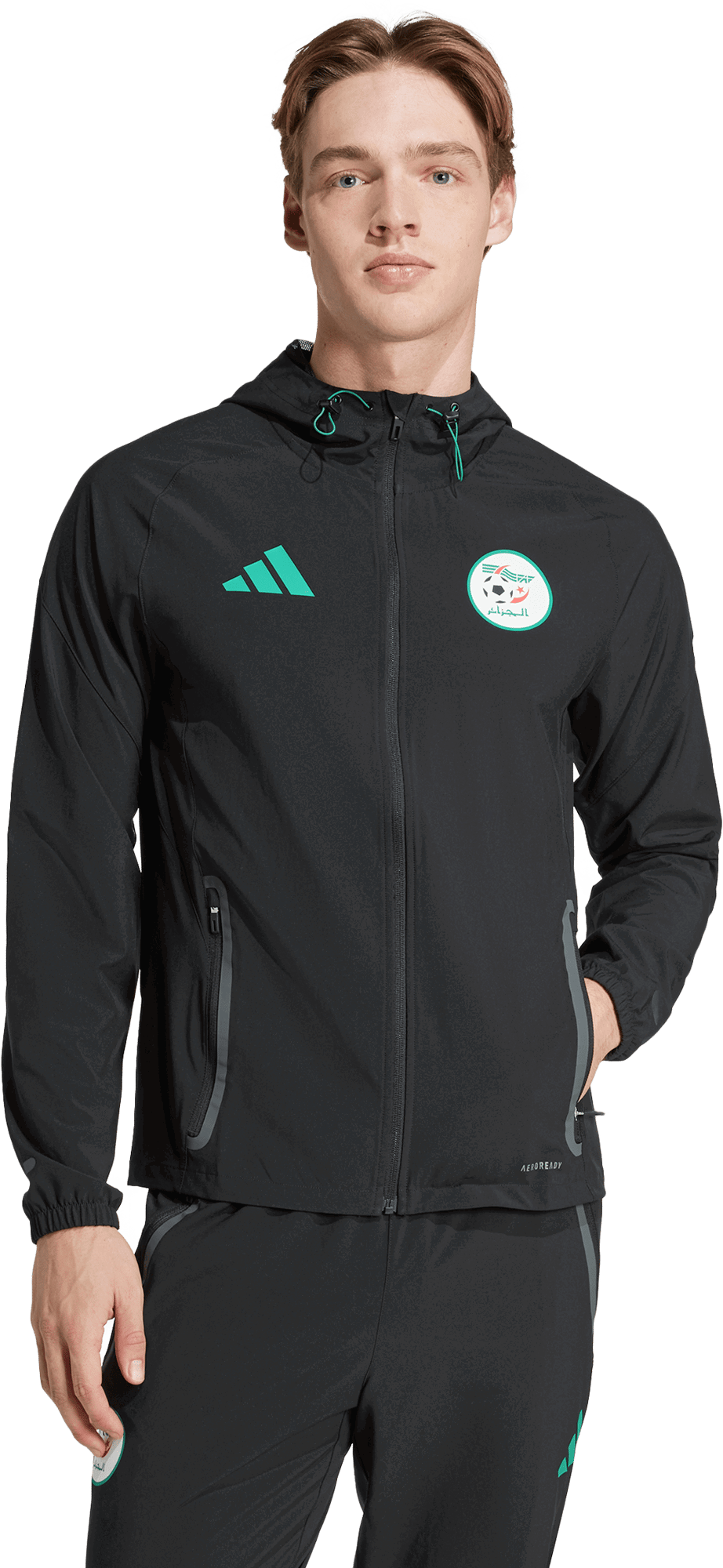 Vetrovka adidas Performance Algeria Tiro 25 Competition Vis Tech Travel Jacket Čierna | JW7365, 1