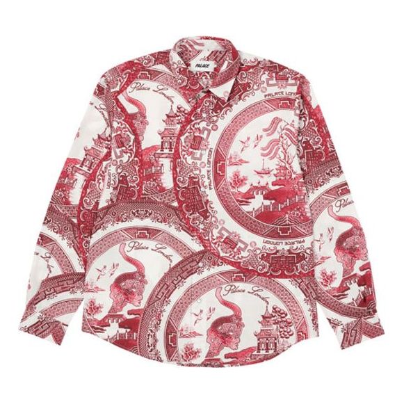 Košeľa Palace Plate Patterned Button-Down Shirt Červená | P22SHT112
