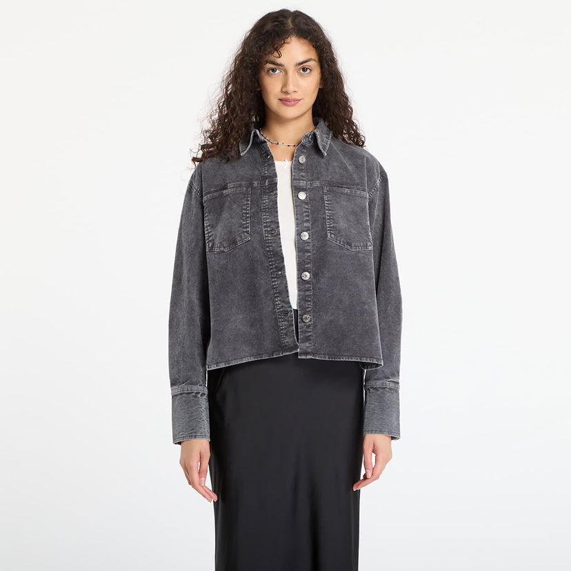 Bunda Samsoe Samsoe Sasofie Patch Pocket Corduroy Shirt Jacket Šedá | F25300122_190201TPX
