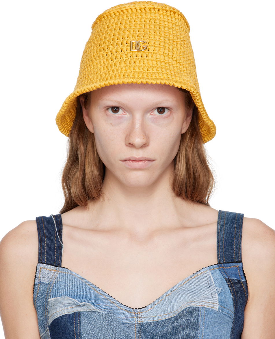 Klobúk Dolce & Gabbana Yellow Logo Bucket Hat Žltá | FXL63T JBCAO, 0