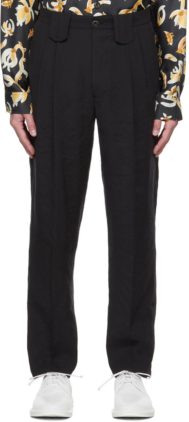 Nohavice Nanushka Black Relaxed Fit Dress Pants Čierna | NM22PFPA00999, 0