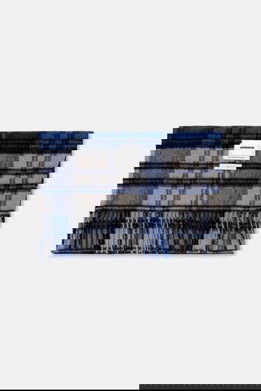 Šál ADER ERROR Plaid Muffler Scarf Modrá | BMADFWAC0401BL, 3