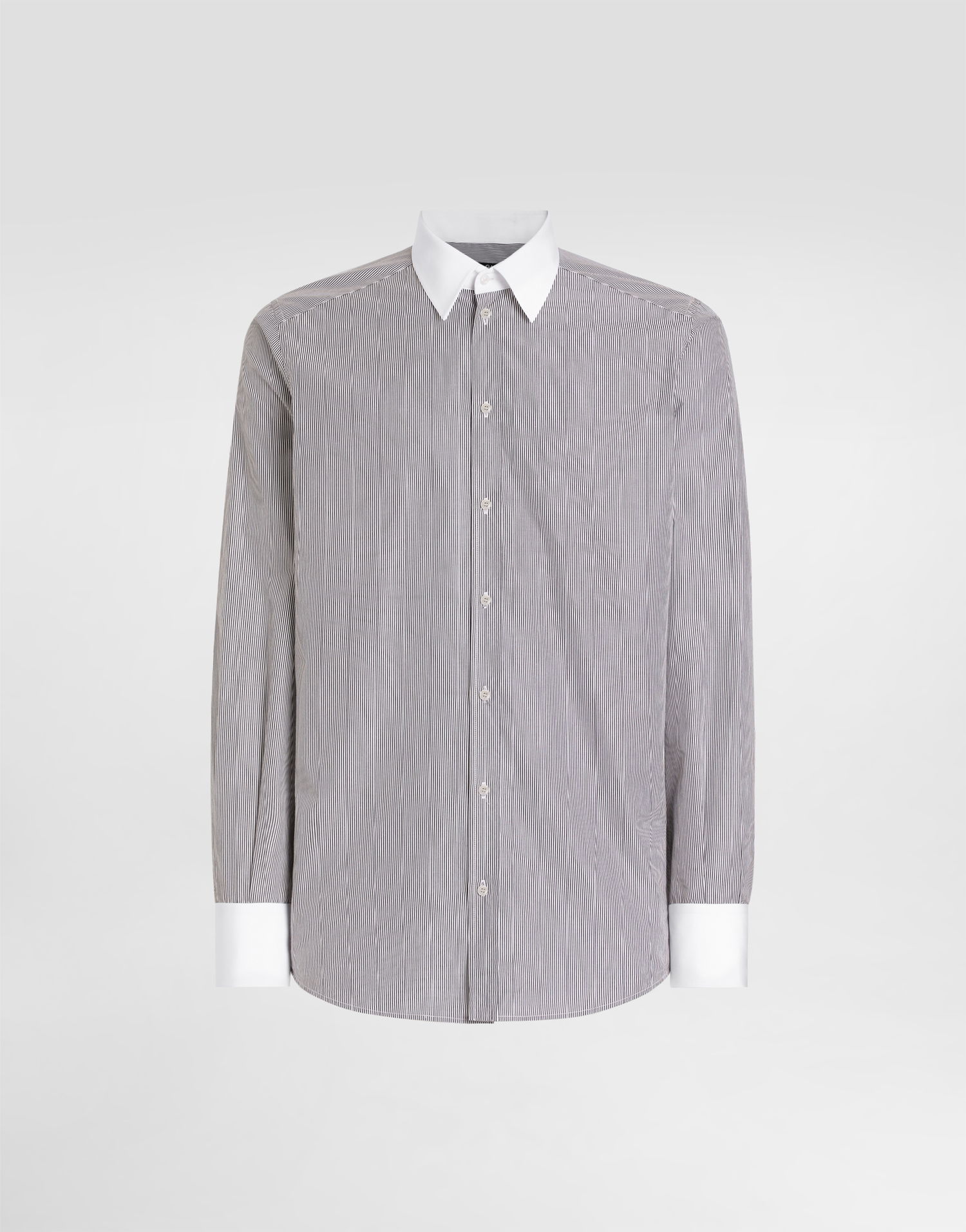 Košeľa Dolce & Gabbana Dolce & Gabbana Striped Cotton Shirt Šedá | G5MZ1ZFR5YGS8051, 0