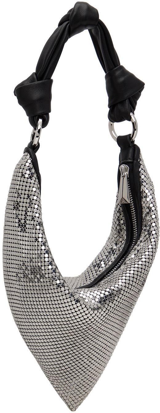 Mini Cameron Silver Metallic Shoulder Bag