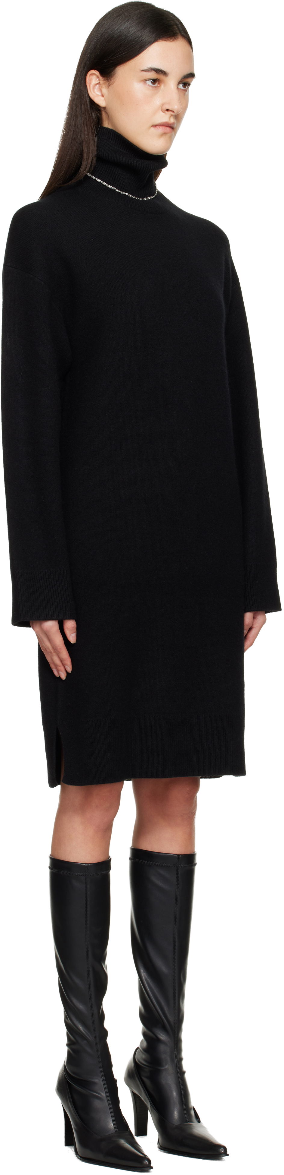 Šaty TOTEME Broad Turtleneck Minidress Čierna | 254-WRD0264-YA0126, 1