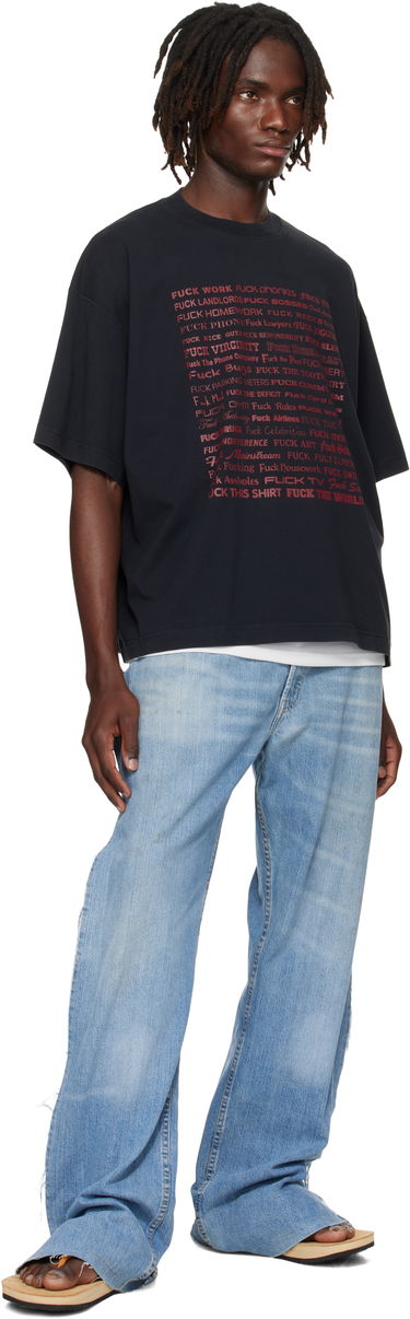Tričko VETEMENTS Vetements 'Fuck' Regular Fit T-Shirt Čierna | UH76TR660B, 3