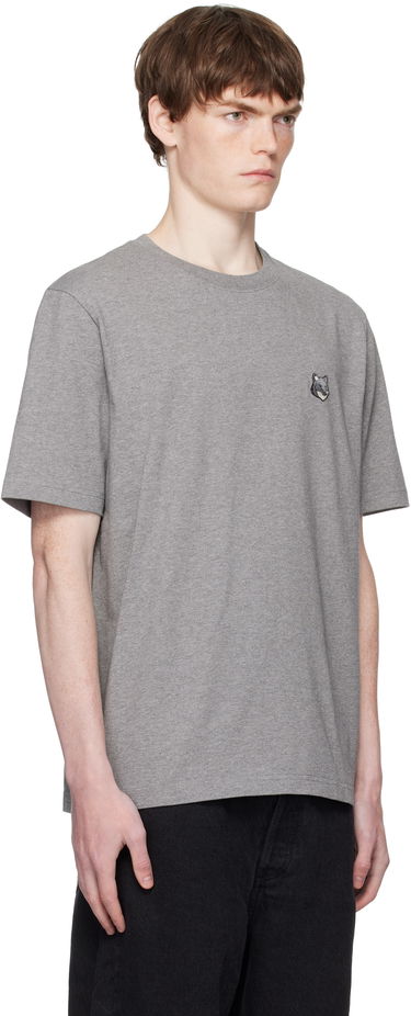 Tričko MAISON KITSUNÉ Maison Kitsuné Fox Head Patch Comfort T-Shirt Šedá | PM00108KJ7025, 1