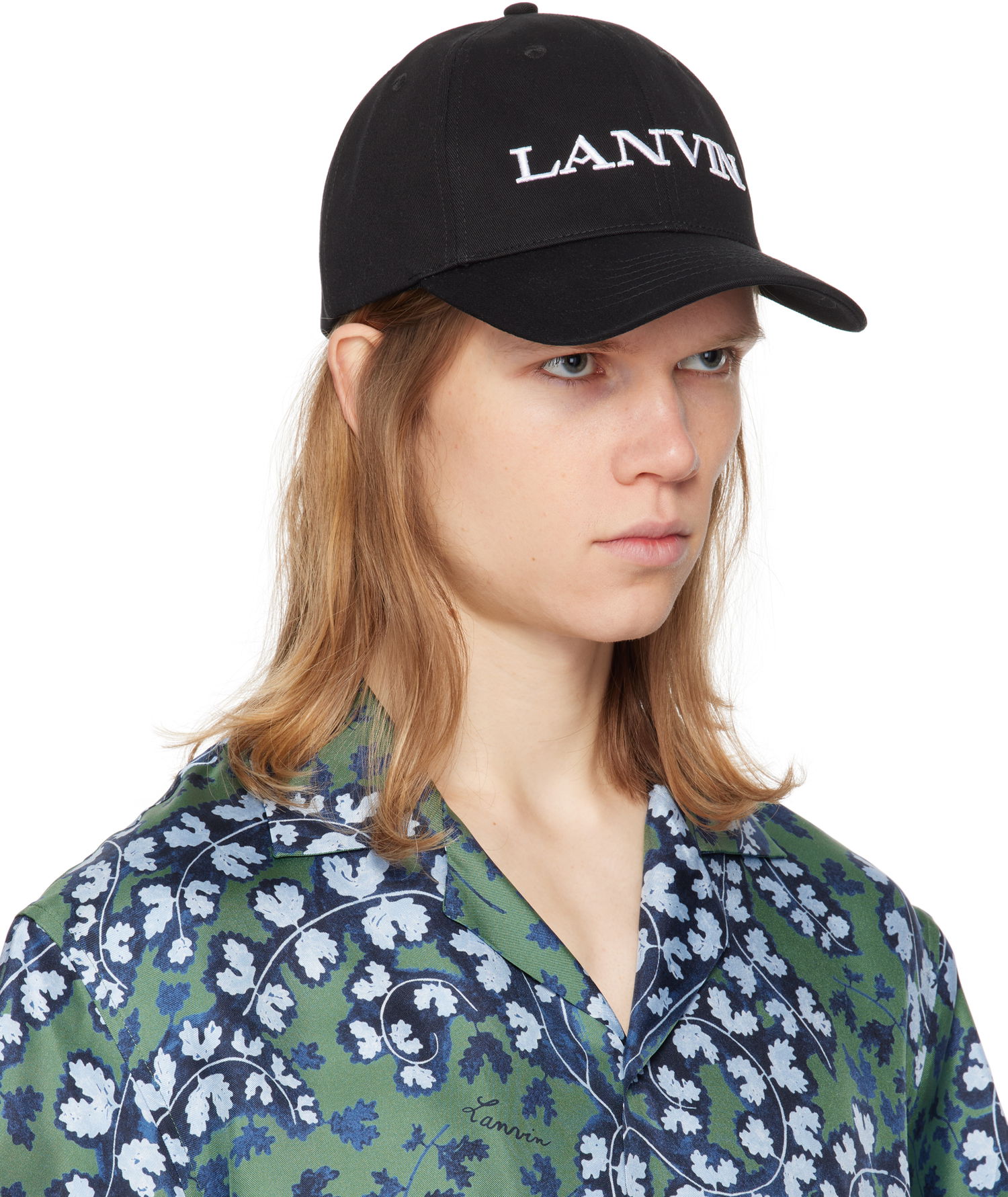 Šiltovka LANVIN Lanvin Embroidered Cotton Baseball Cap Čierna | AM-HAWCA1-1CLO-P25, 1