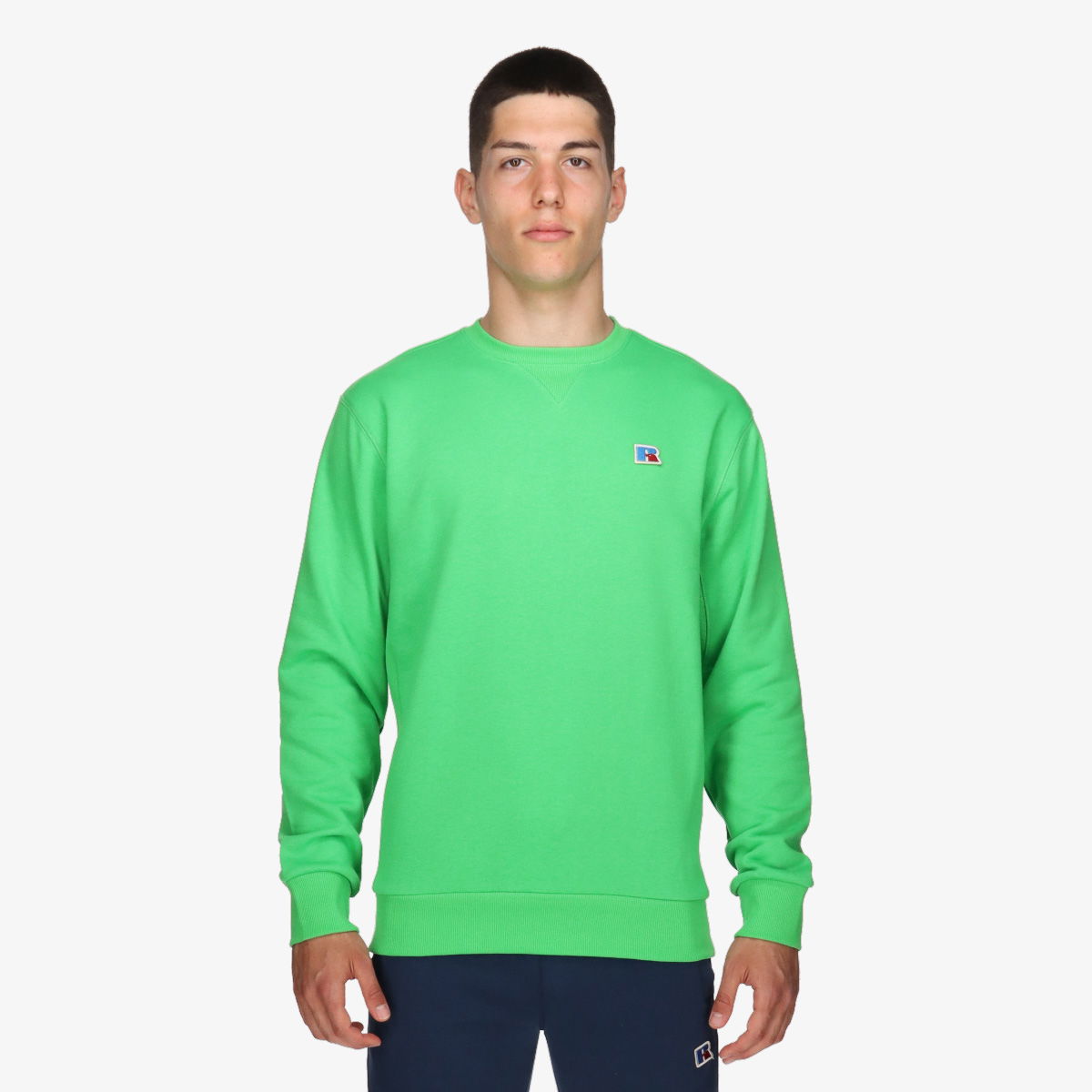 Mikina Russell Athletic Crew Neck Sweatshirt Zelené | E4-610-1-239, 0