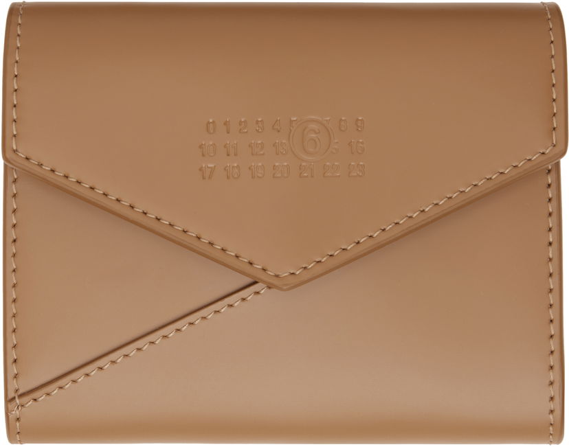 Peňaženka Maison Margiela MM6 Maison Margiela Leather Flap Wallet Hnedá | SA5UI0010 P7183