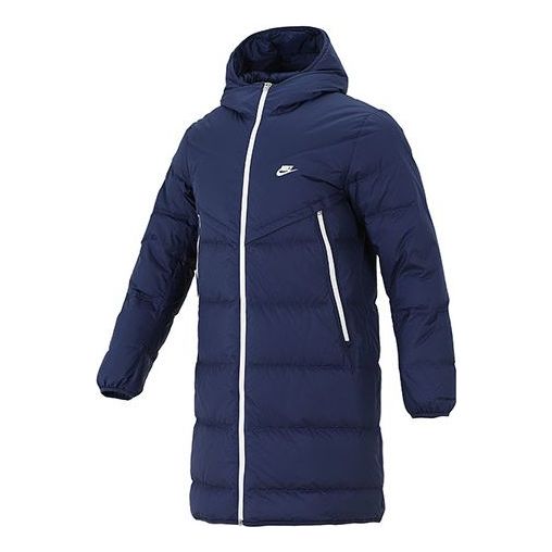 Parka Nike Mid-Length Sports Hooded Down Jacket Navy | DD6789-410