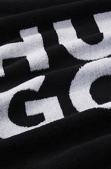 Šál BOSS Cotton Terry Jacquard Beach Towel with Stacked Logo Čierna | 50535803, 1