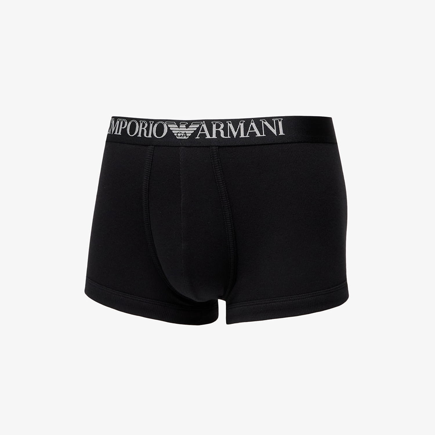 Spodná bielizeň a ponožky Emporio Armani EA7 Men's Knit Trunk 2-Pack Nero/ Nero M Čierna | 112023 4R502 07320, 1