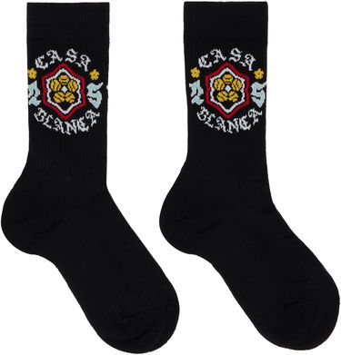 Ponožky Casablanca Emblem Socks Čierna | A-AW25-ACC-010-05, 0