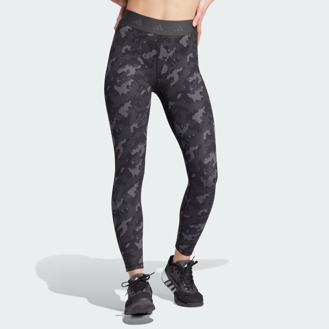 Legíny adidas Originals Techfit Camo 7/8 Leggings Čierna | IJ6872, 1