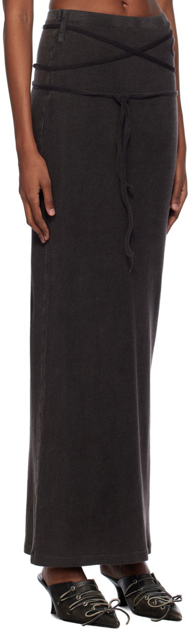 Sukňa Ottolinger Ottolinger Rib Knit Maxi Skirt Čierna | 408001, 1