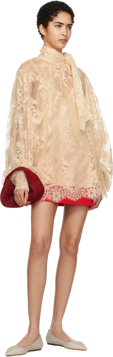 Doplnky Jimmy Choo Jimmy Choo Romy Glitter Ballerina Flats Béžová | ROMY FLAT DGZ, 4