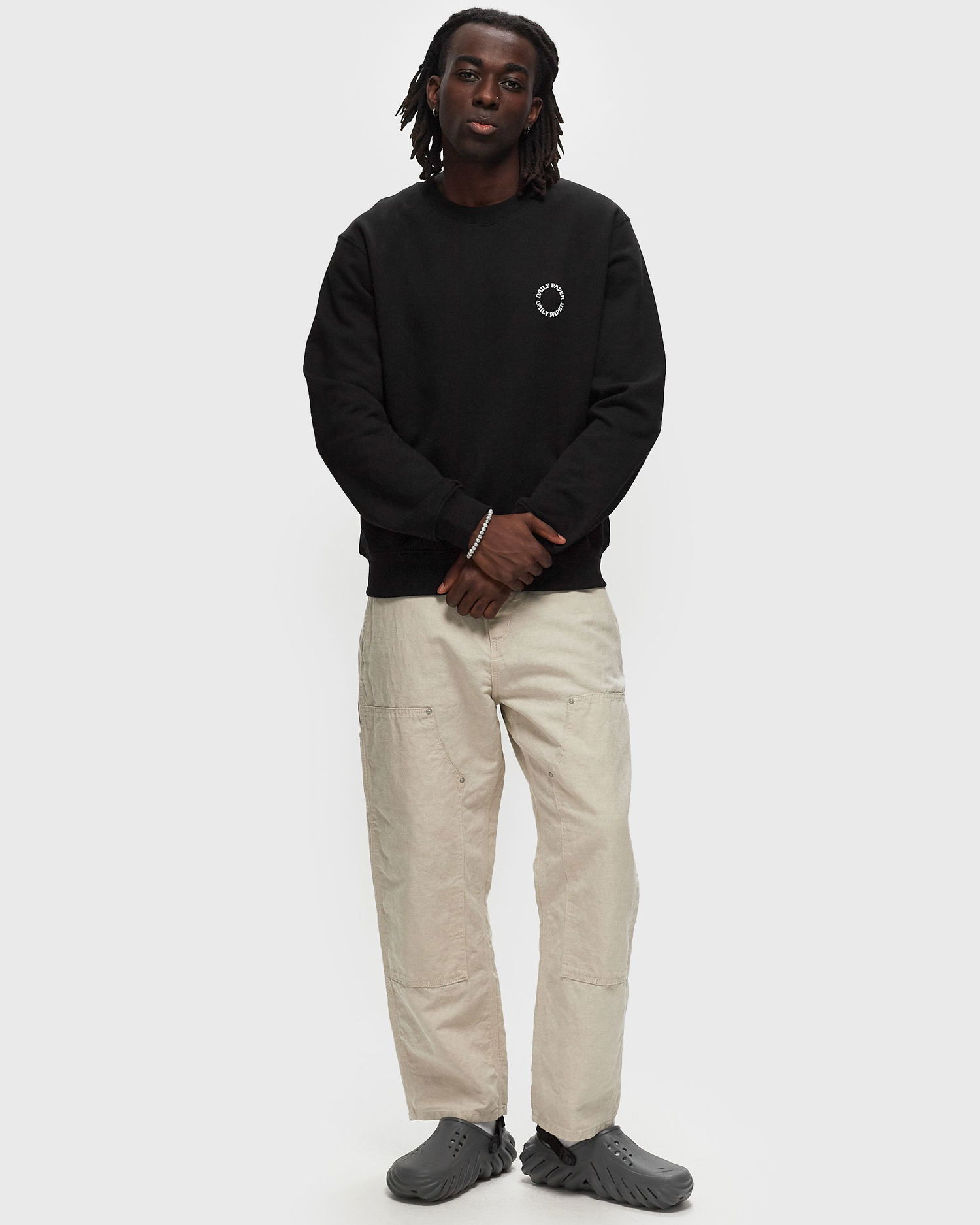 Mikina DAILY PAPER ORBIT SWEATER men Sweatshirts black in size:XXL Čierna | 1000144, 1