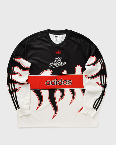 Tričko adidas Originals 100 Thieves Multicolor Longsleeve Shirt XXL Biela | JD8174, 0