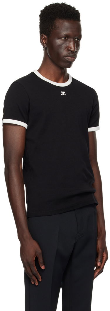 Tričko Courrèges Courrèges Signature Contrast T-Shirt Biela | VESJTS020JS0070, 4