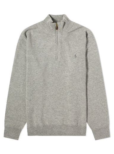 Sveter Polo by Ralph Lauren Lambswool Half Zip Crewneck Šedá | 710876756009