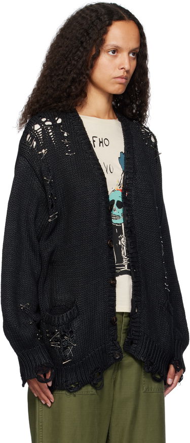 Sveter R13 R13 Distressed Boyfriend Cardigan Čierna | R13WY249 Y170A, 1