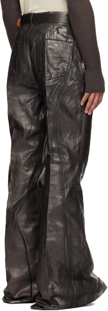 Džínsy Rick Owens Concordians Bolan Waxed Flared Jeans Hnedá | RR02E1335 BZMC, 2