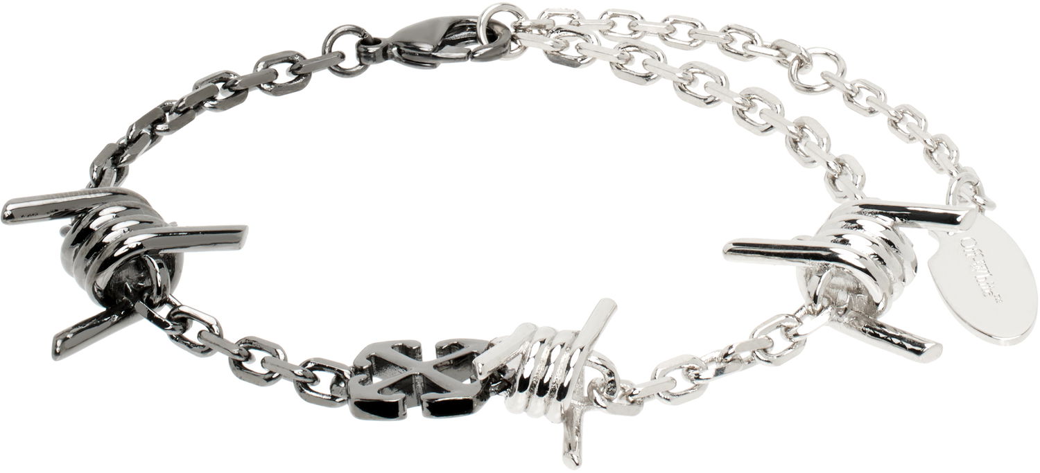 Náramok Off-White Off-White Barbed Wire Chain Bracelet Metalická | OMOA10JS25MET0017210, 0