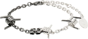 Náramok Off-White Off-White Barbed Wire Chain Bracelet Metalická | OMOA10JS25MET0017210, 0