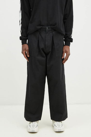 Cargo nohavice Neighborhood NEIGHBORHOOD Cotton Pleated Trousers Čierna | 242AQNH.PTM02, 0