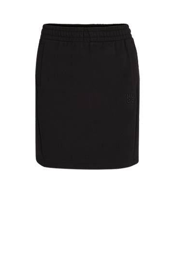 Sukňa BOSS Terry Short Skirt with Drawcord Čierna | 50536965