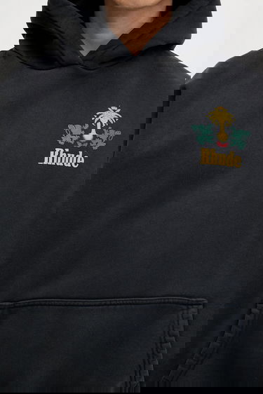 Mikina Rhude Rhude Tabaco Graphic Hoodie Čierna | RHSS25HO03012, 3