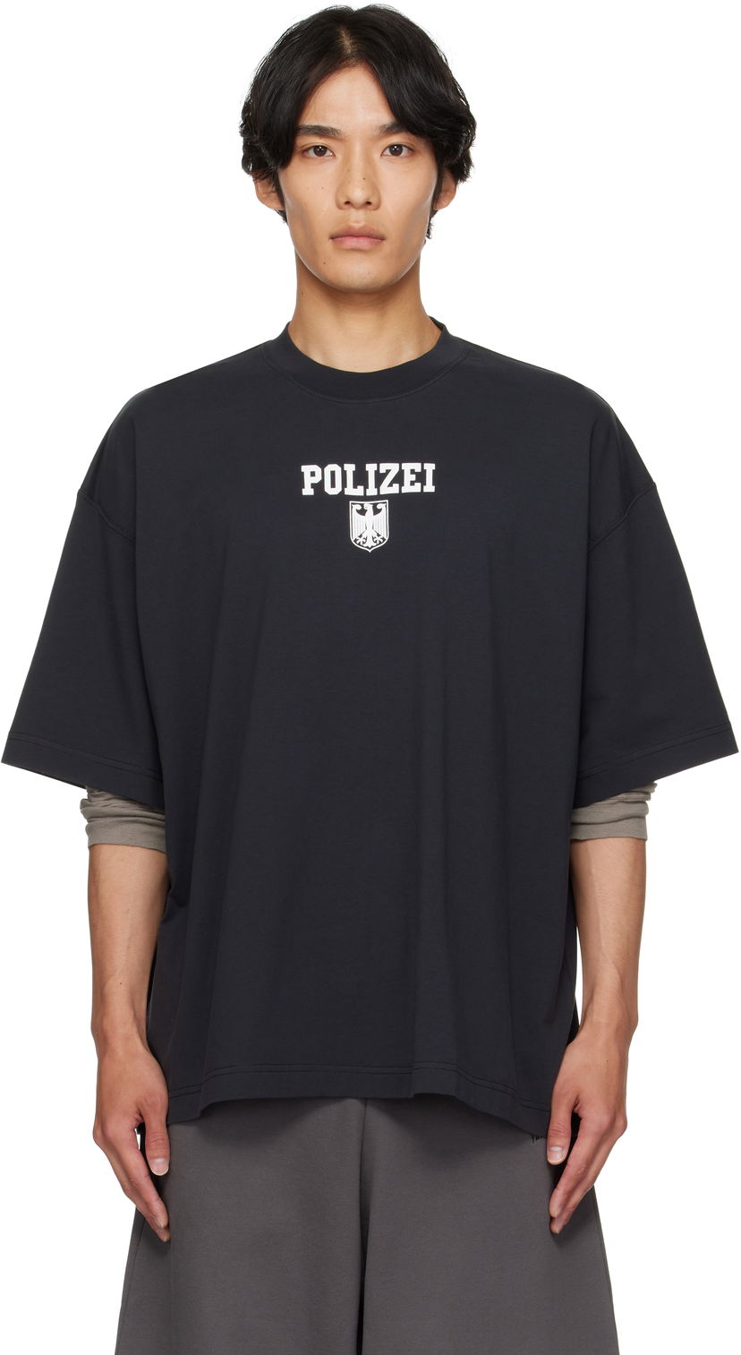 Tričko VETEMENTS Vetements Polizei Regular T-Shirt Čierna | UH76TR300B
