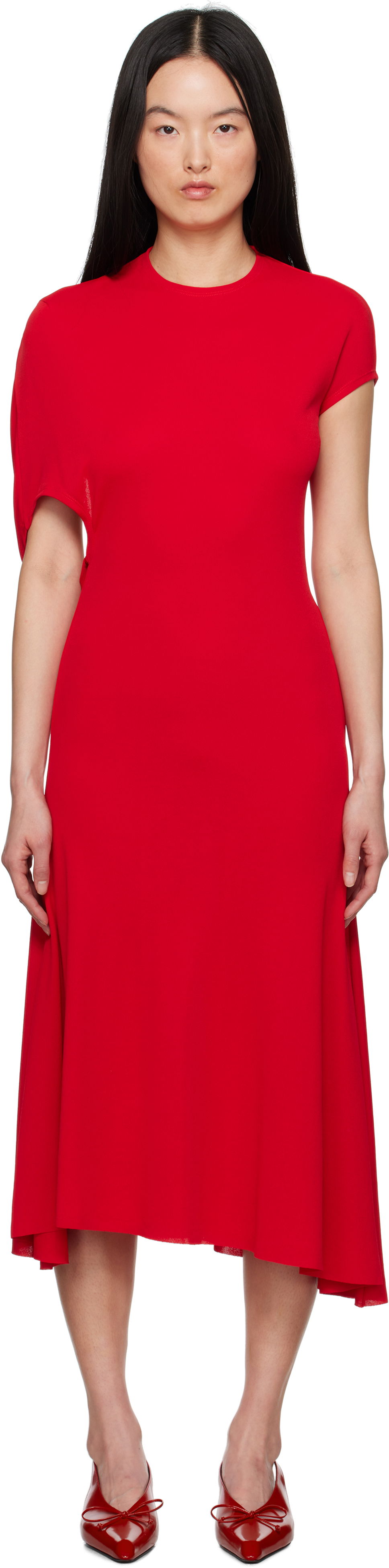 Šaty Jacquemus Jacquemus La Croisière 'The Salerno' Midi Dress Červená | 24H243DR193-1026, 0