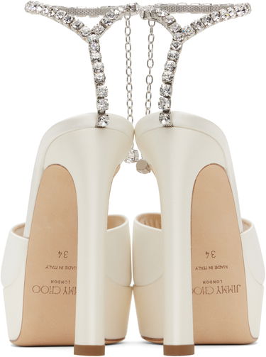 Tenisky a topánky Jimmy Choo Jimmy Choo Saeda 125 Heeled Sandals Biela | SAEDA SANDAL 125, 1