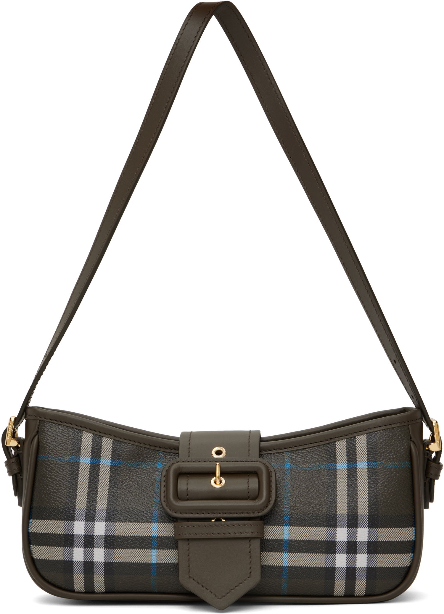 Taška cez rameno Burberry Burberry Check and Leather Sling Bag Hnedá | 8108527, 0