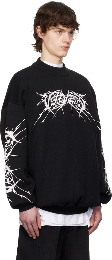 Sveter VETEMENTS Vetements Metal Logos Sweater Čierna | UA66KN100BW, 1