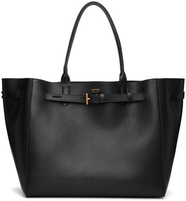 Tote bag Tom Ford Tom Ford Grain Leather Large Tote Čierna | L1823-LCL429X, 0