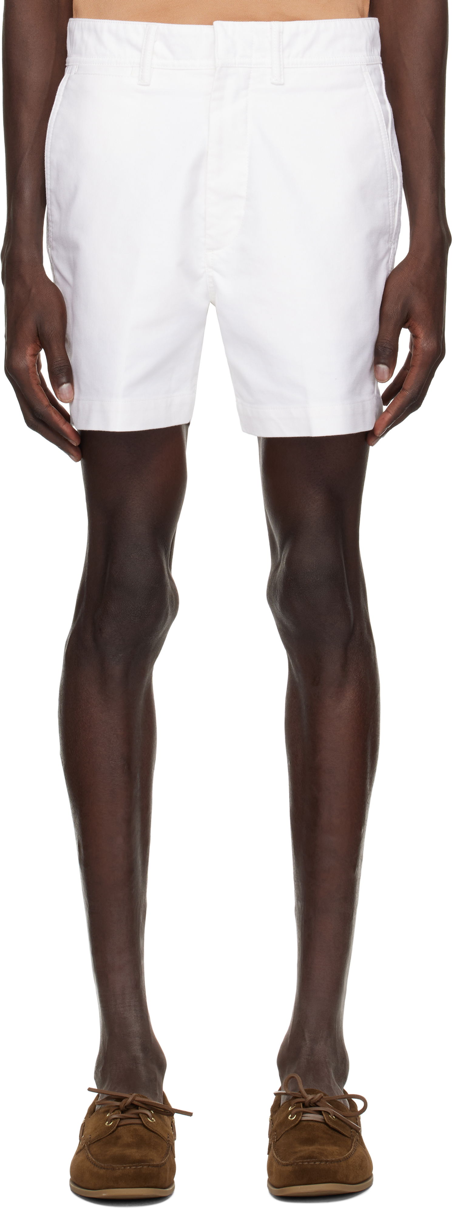 Šortky Tom Ford TOM FORD Cotton Satin Tailored Shorts Biela | SSL002-FMC171S25, 0