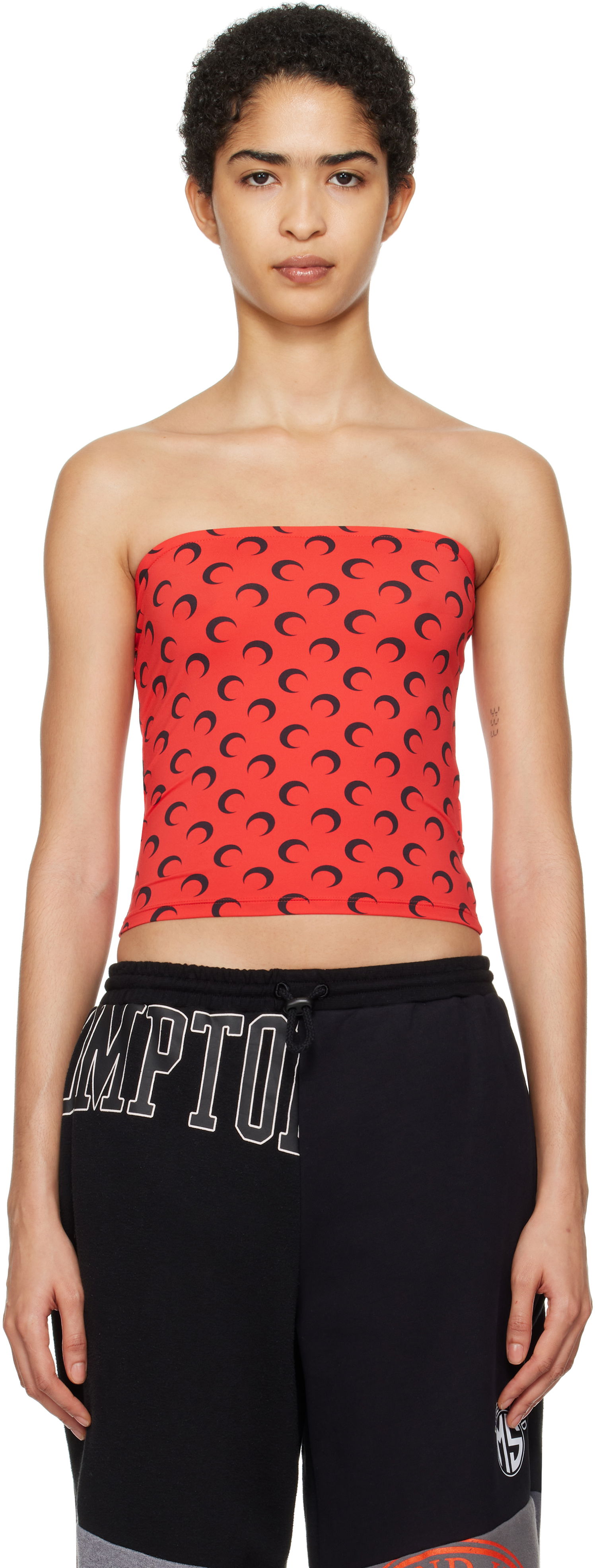 Tielko Marine Serre Moon Printed Jersey Tank Top Červená | WTS011A CJER0001, 0