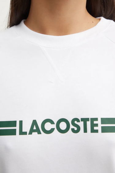 Mikina Lacoste White Graphic Sweatshirt Biela | SF1472, 3