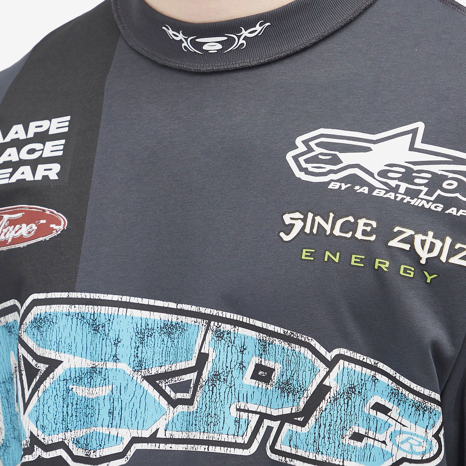 AAPE AOP Racing Graphic Long Sleeve T-Shirt