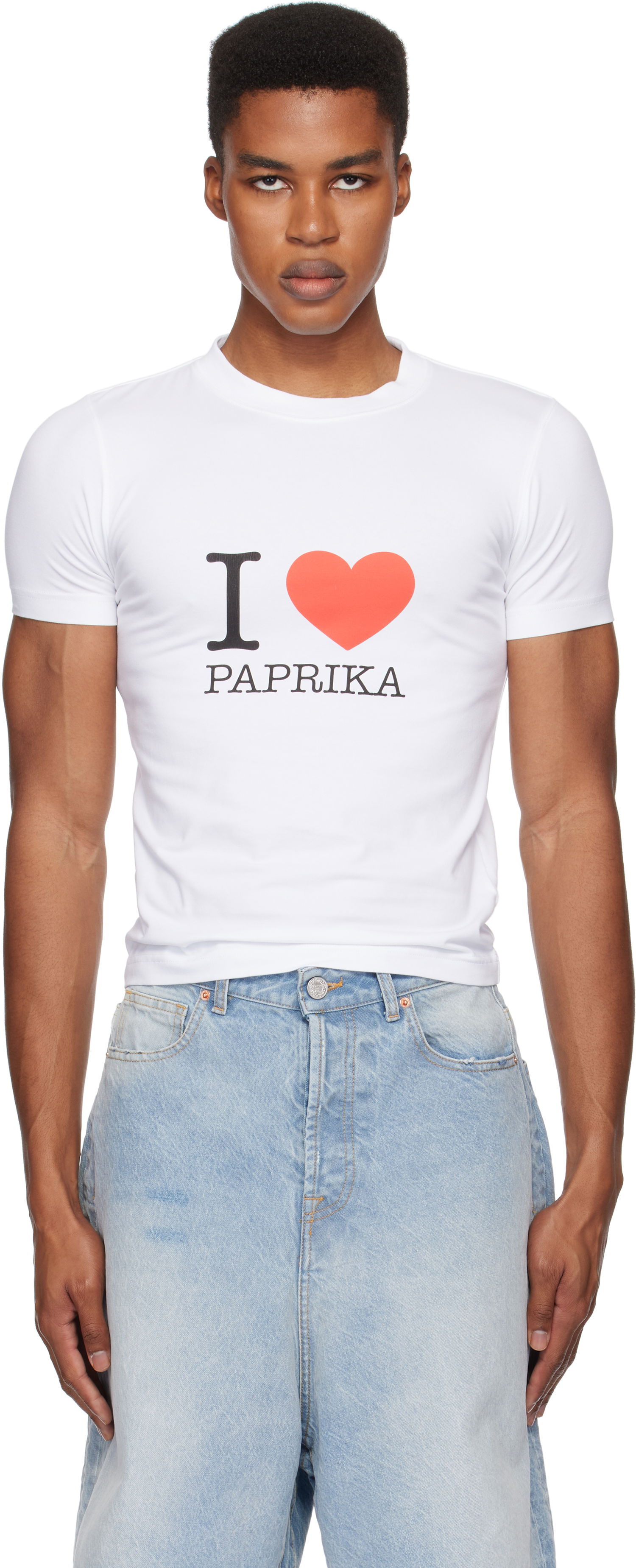 Tričko VETEMENTS 'I Love Paprika' Fitted Tee Biela | MA66TR640W, 0