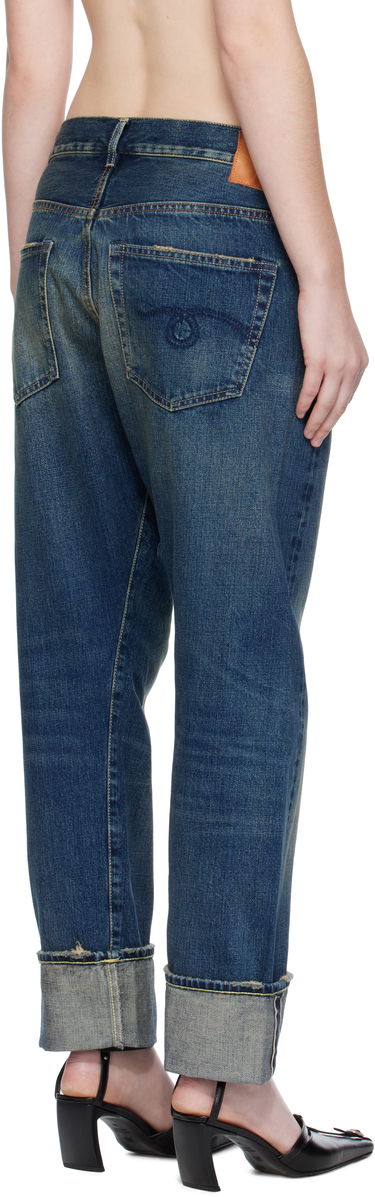 Džínsy R13 R13 Cuffed Crossover Jeans Modrá | R13WD193-D341A, 2